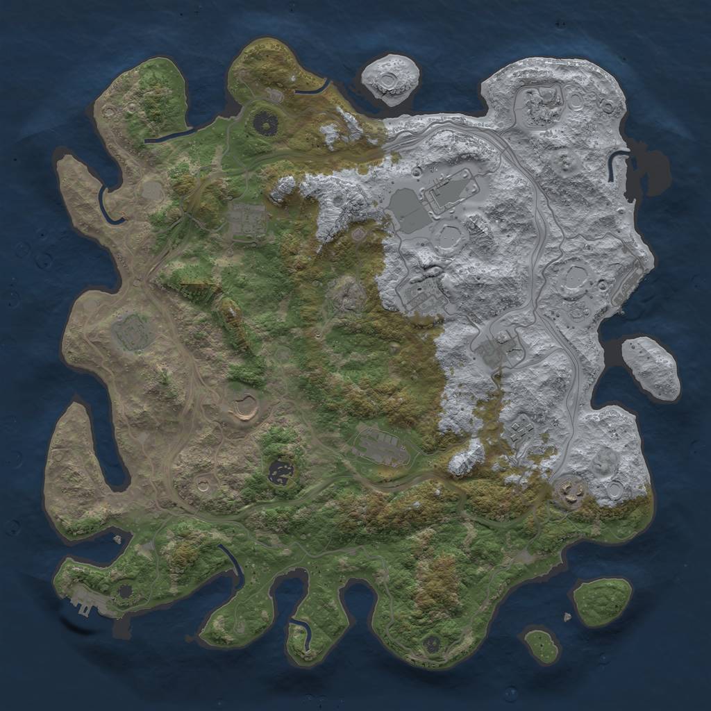 Rust Map: Procedural Map, Size: 4250, Seed: 13981, 20 Monuments
