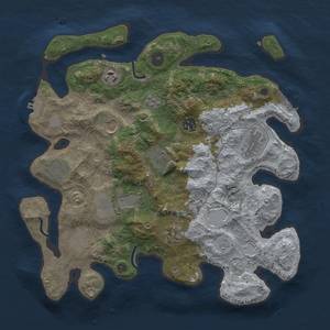 Thumbnail Rust Map: Procedural Map, Size: 3500, Seed: 207071693, 19 Monuments