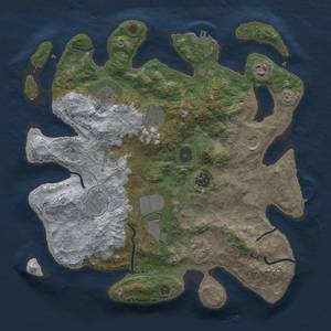 Thumbnail Rust Map: Procedural Map, Size: 3500, Seed: 519633819, 17 Monuments