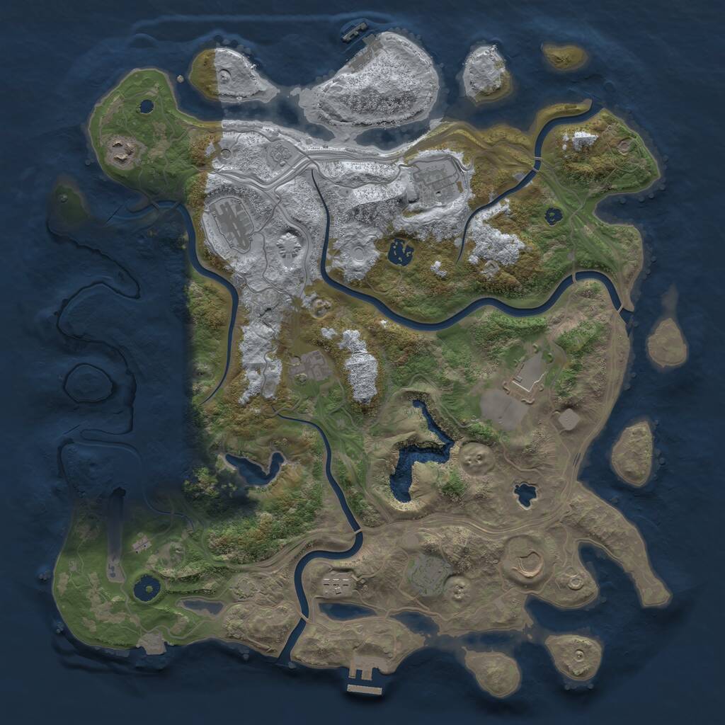 Rust Map: Procedural Map, Size: 4250, Seed: 1019741423, 15 Monuments