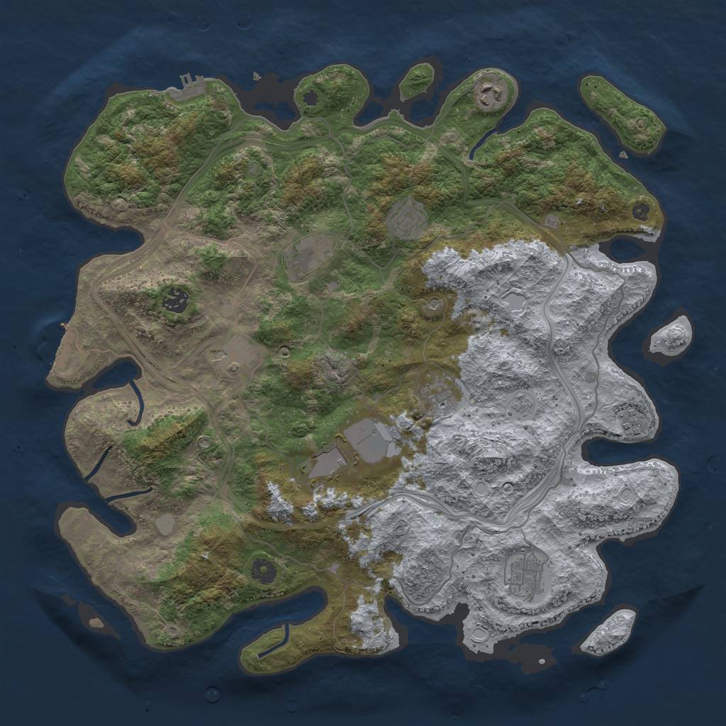 Rust Map: Procedural Map, Size: 4250, Seed: 31541, 18 Monuments