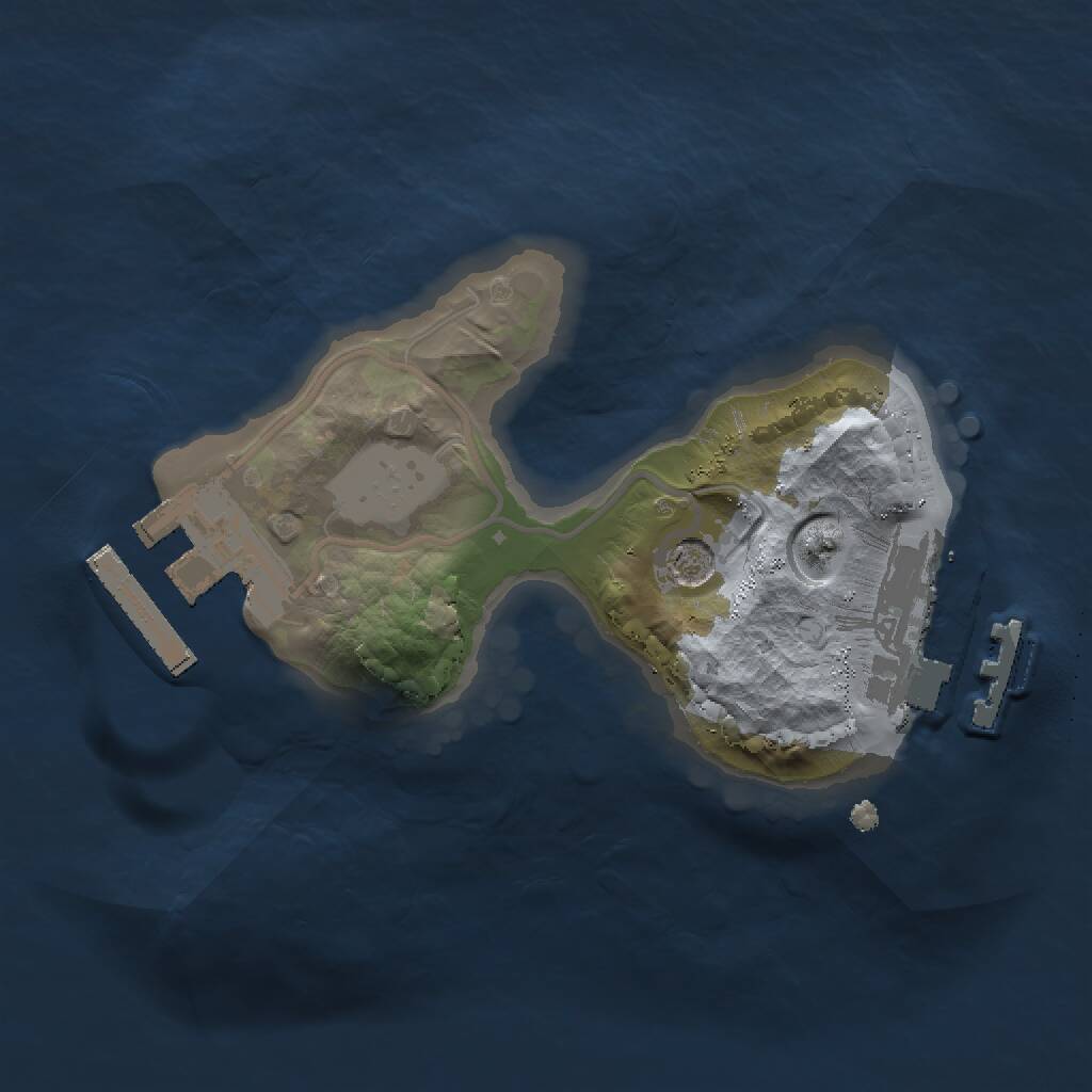 Rust Map: Procedural Map, Size: 1500, Seed: 484669746, 4 Monuments