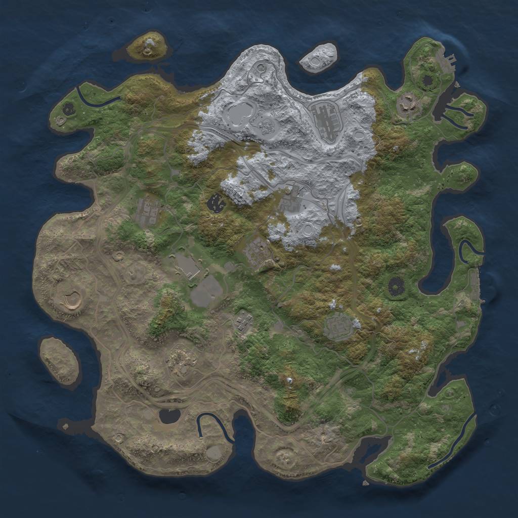 Rust Map: Procedural Map, Size: 4250, Seed: 1626925556, 20 Monuments