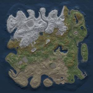 Thumbnail Rust Map: Procedural Map, Size: 4250, Seed: 565575636, 15 Monuments