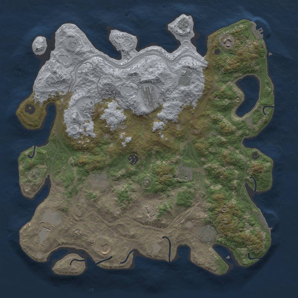 Rust Map: Procedural Map, Size: 4250, Seed: 795368617, 20 Monuments