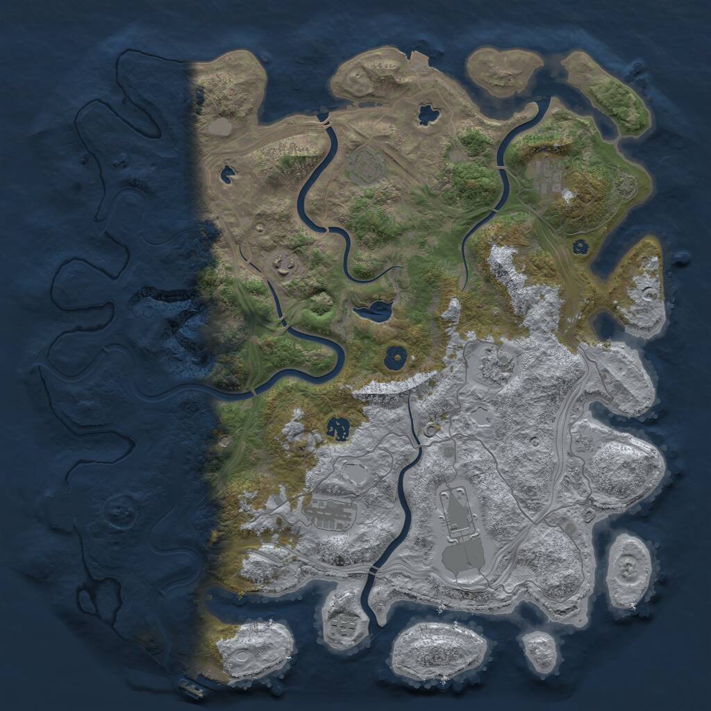 Rust Map: Procedural Map, Size: 4500, Seed: 5867, 14 Monuments