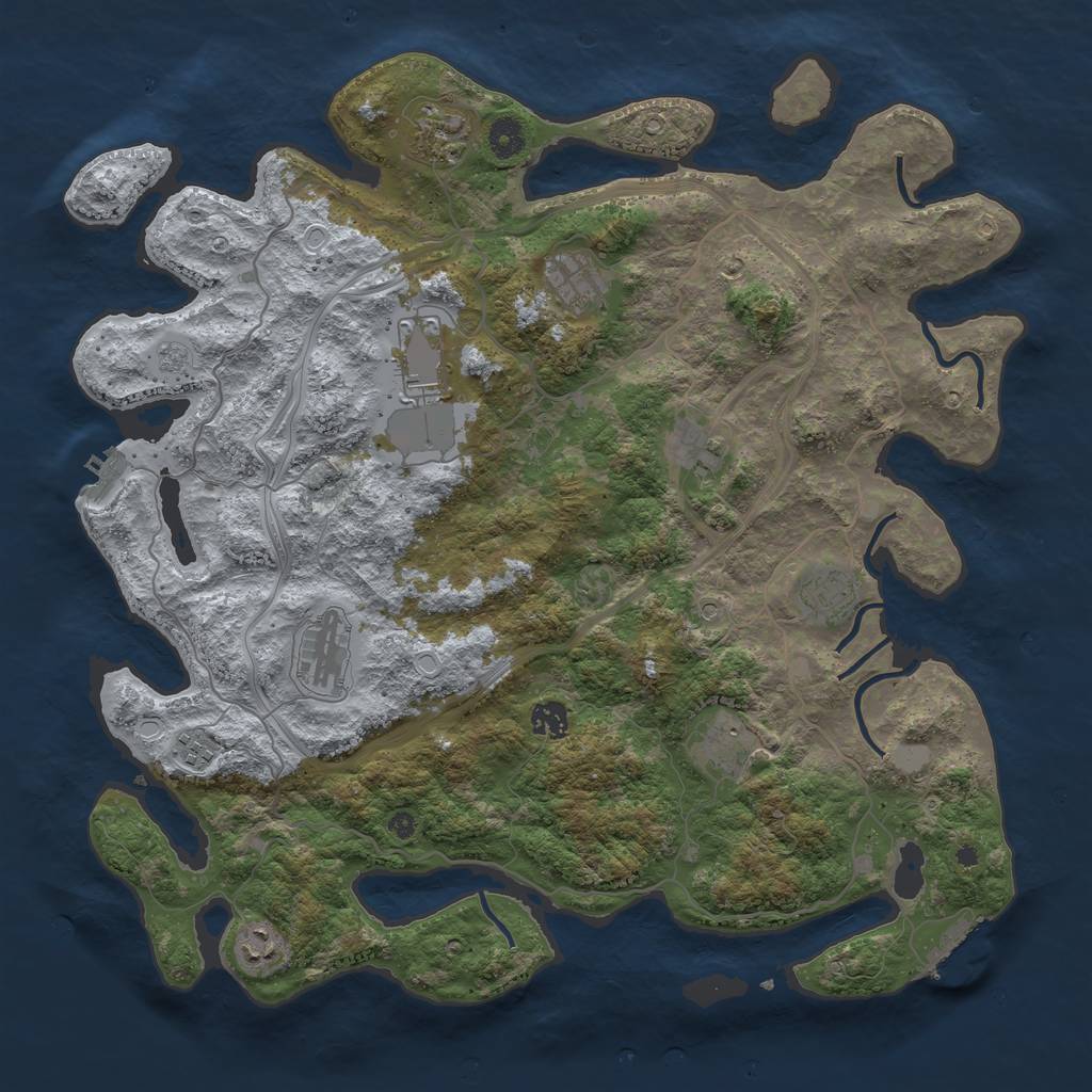 Rust Map: Procedural Map, Size: 4250, Seed: 37230, 19 Monuments