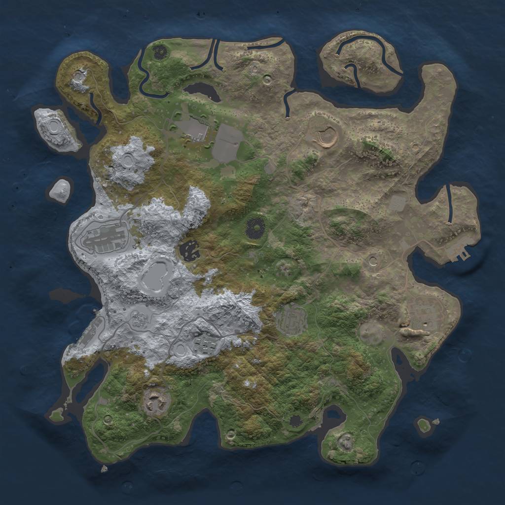 Rust Map: Procedural Map, Size: 3600, Seed: 14532, 17 Monuments
