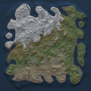 Thumbnail Rust Map: Procedural Map, Size: 4500, Seed: 1895945456, 20 Monuments