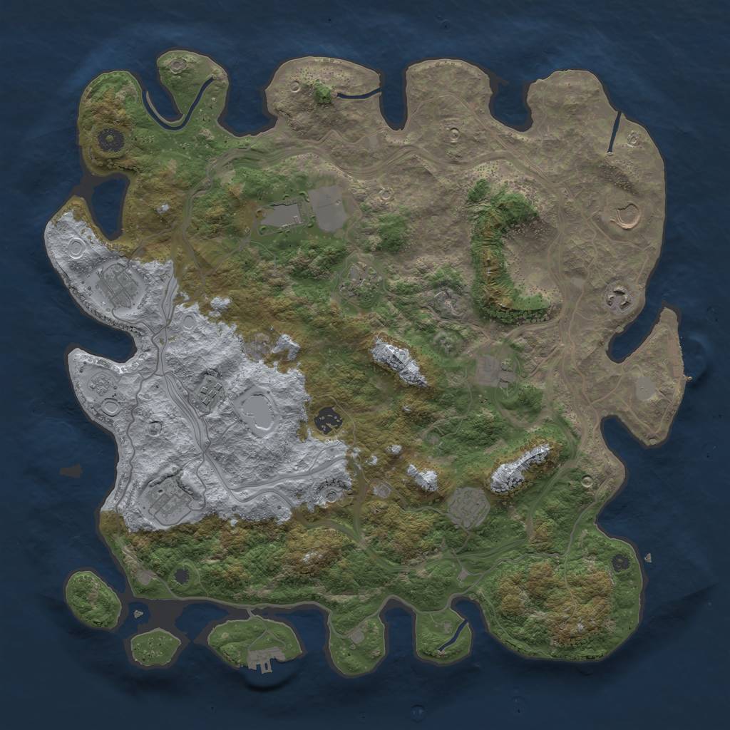 Rust Map: Procedural Map, Size: 4250, Seed: 62933, 19 Monuments