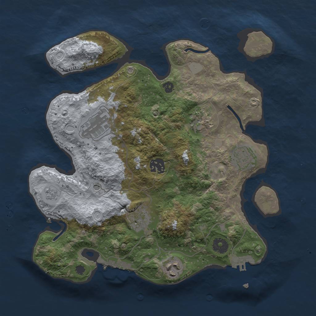 Rust Map: Procedural Map, Size: 3000, Seed: 67882, 15 Monuments