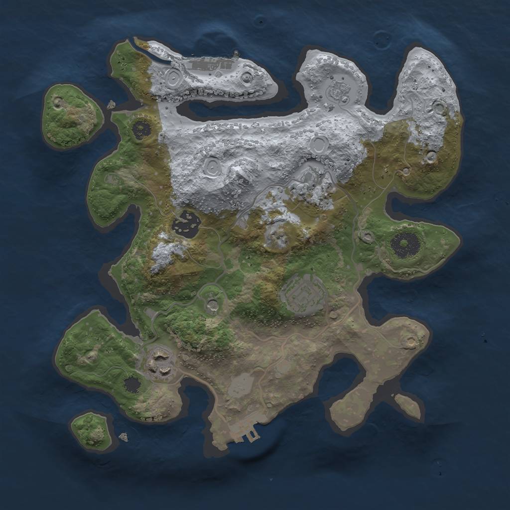 Rust Map: Procedural Map, Size: 2800, Seed: 368711539, 13 Monuments