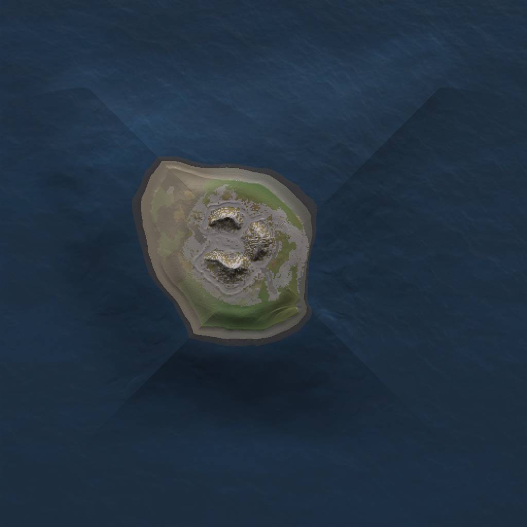 Rust Map: Barren, Size: 1000, Seed: 769070697, 3 Monuments