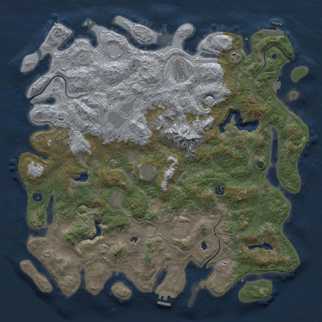 Rust Map: Procedural Map, Size: 5000, Seed: 24991335, 15 Monuments