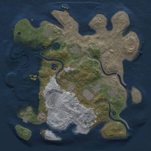 Thumbnail Rust Map: Procedural Map, Size: 3500, Seed: 519818436, 15 Monuments