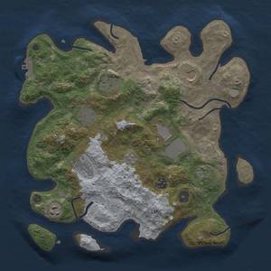 Thumbnail Rust Map: Procedural Map, Size: 3500, Seed: 519818436, 18 Monuments