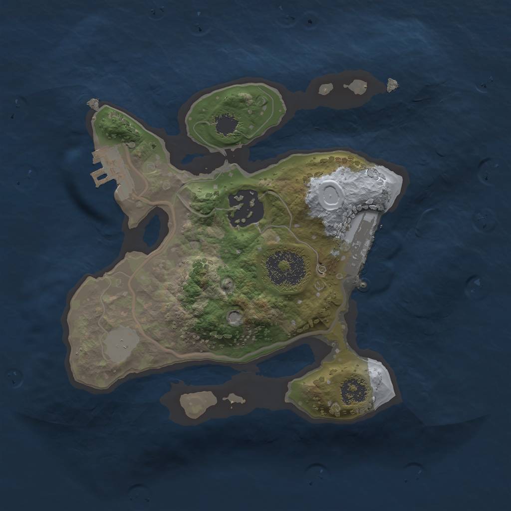 Rust Map: Procedural Map, Size: 2000, Seed: 126651072, 8 Monuments