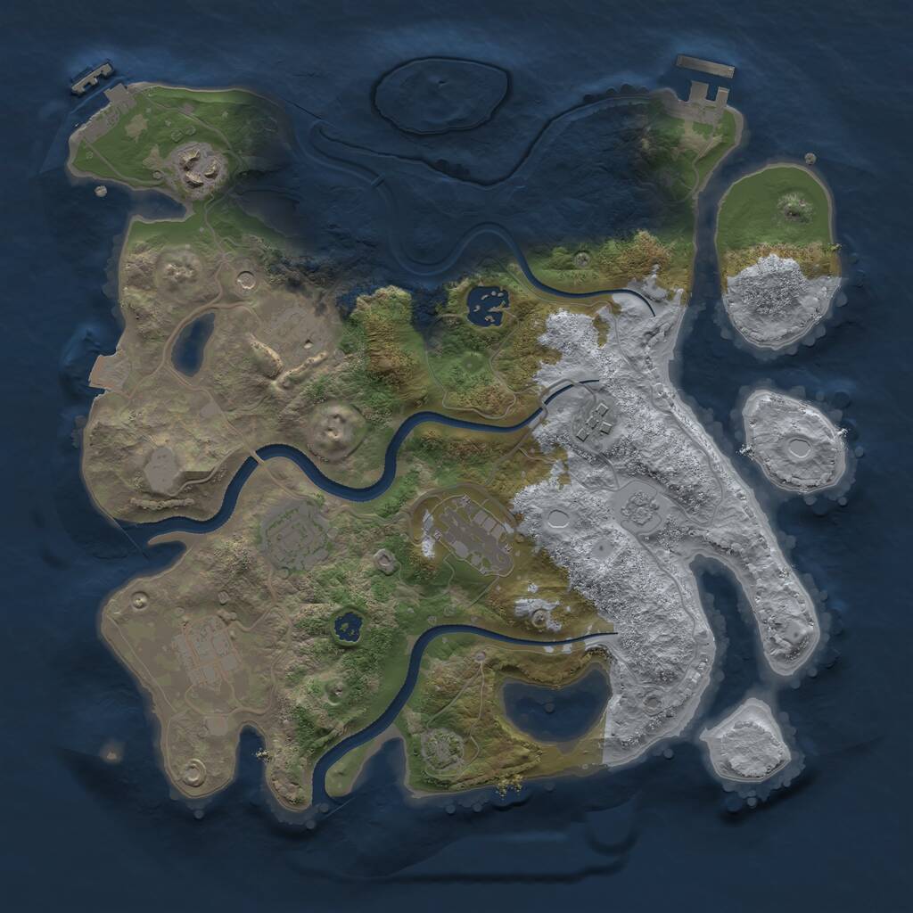 Rust Map: Procedural Map, Size: 3200, Seed: 1781427378, 13 Monuments