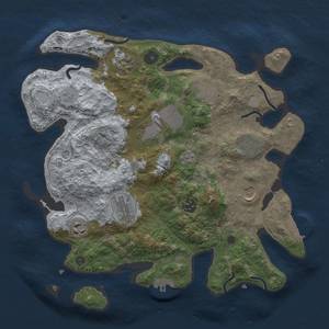 Thumbnail Rust Map: Procedural Map, Size: 3500, Seed: 7654321, 18 Monuments