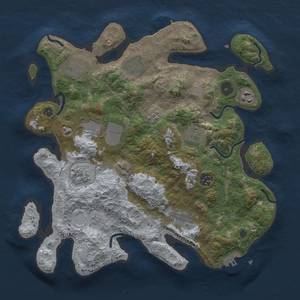 Thumbnail Rust Map: Procedural Map, Size: 3500, Seed: 33242929, 18 Monuments