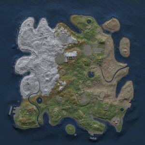 Thumbnail Rust Map: Procedural Map, Size: 3500, Seed: 121905056, 13 Monuments