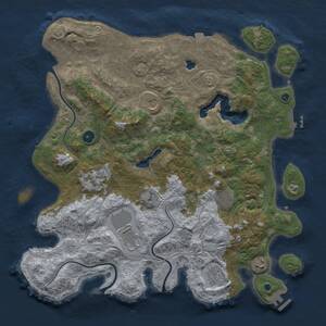 Thumbnail Rust Map: Procedural Map, Size: 4250, Seed: 1448349351, 13 Monuments