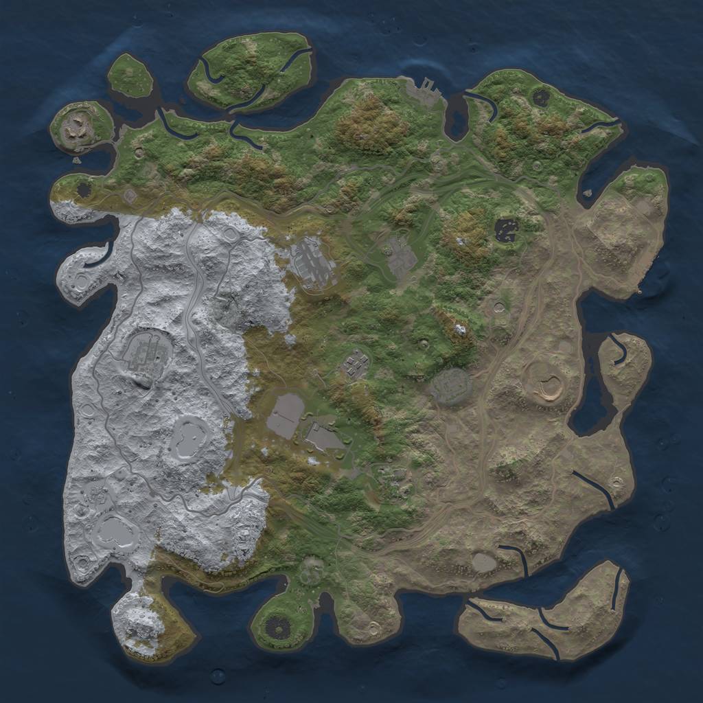 Rust Map: Procedural Map, Size: 4250, Seed: 84251, 19 Monuments