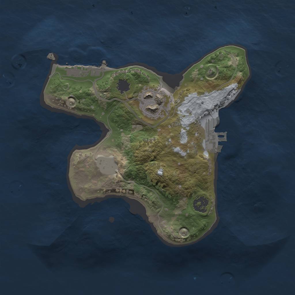 Rust Map: Procedural Map, Size: 1900, Seed: 656546654, 8 Monuments