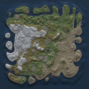 Thumbnail Rust Map: Procedural Map, Size: 4500, Seed: 65000, 19 Monuments