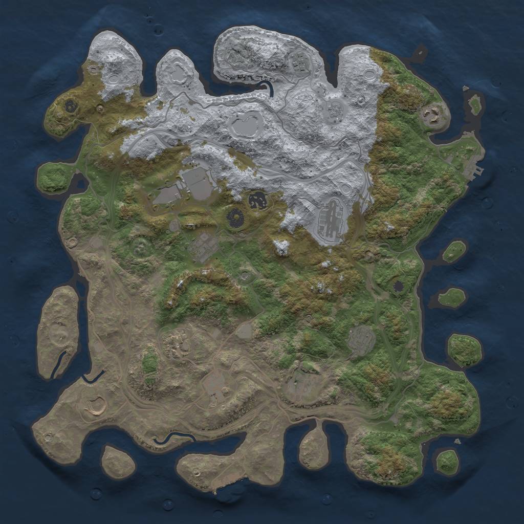 Rust Map: Procedural Map, Size: 4250, Seed: 88843, 20 Monuments