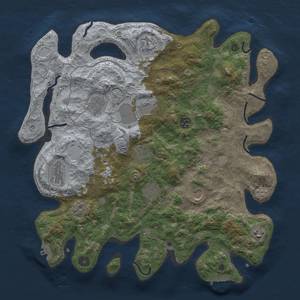 Thumbnail Rust Map: Procedural Map, Size: 4000, Seed: 44271015, 19 Monuments