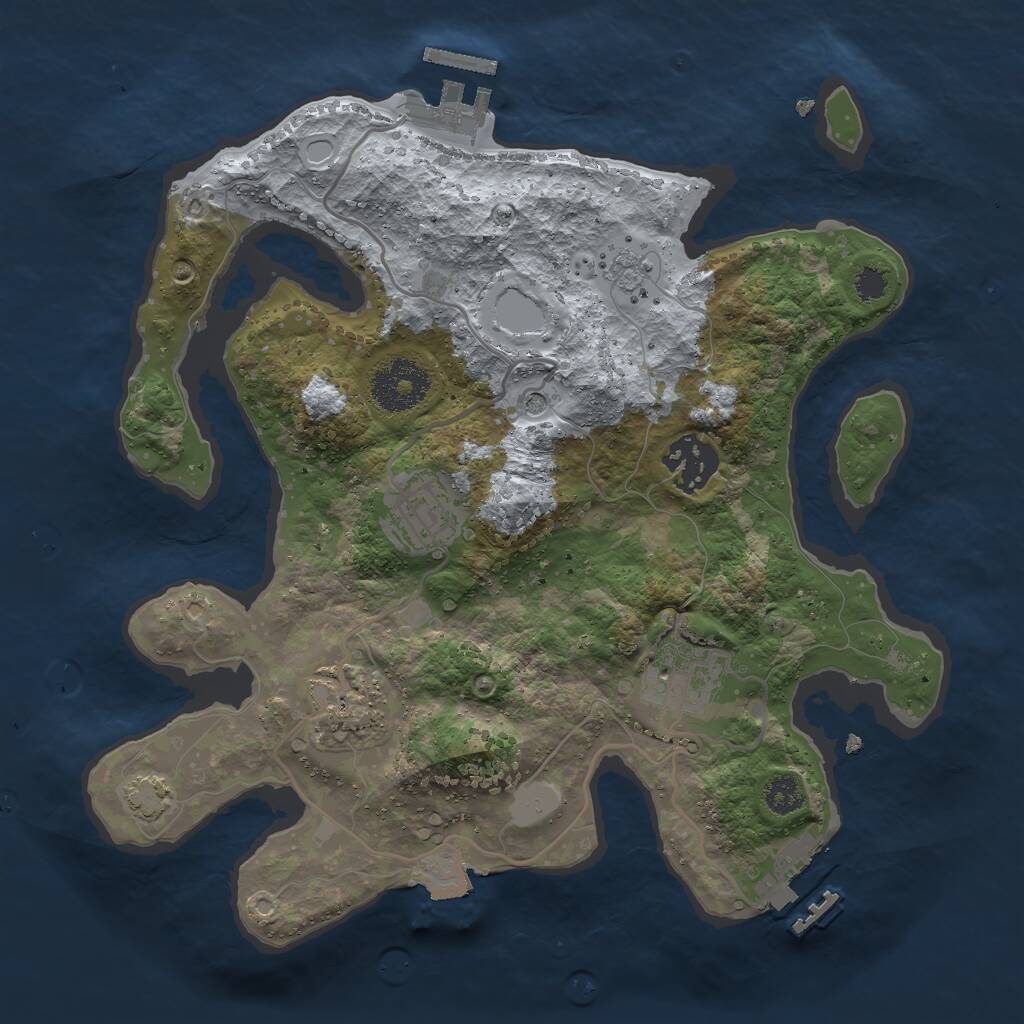 Rust Map: Procedural Map, Size: 2800, Seed: 85265579, 10 Monuments