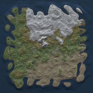 Thumbnail Rust Map: Procedural Map, Size: 5100, Seed: 1, 20 Monuments