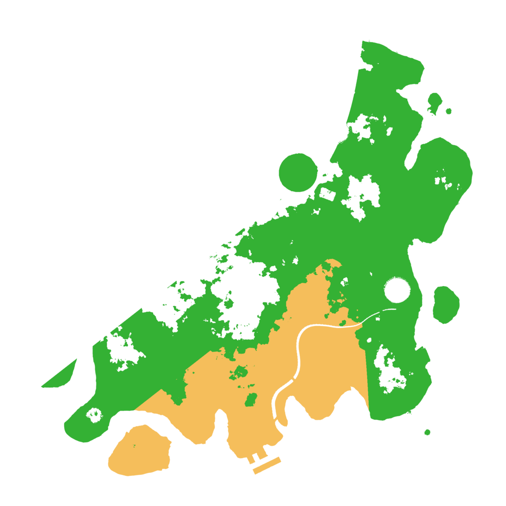 Biome Rust Map: Procedural Map, Size: 3500, Seed: 16666