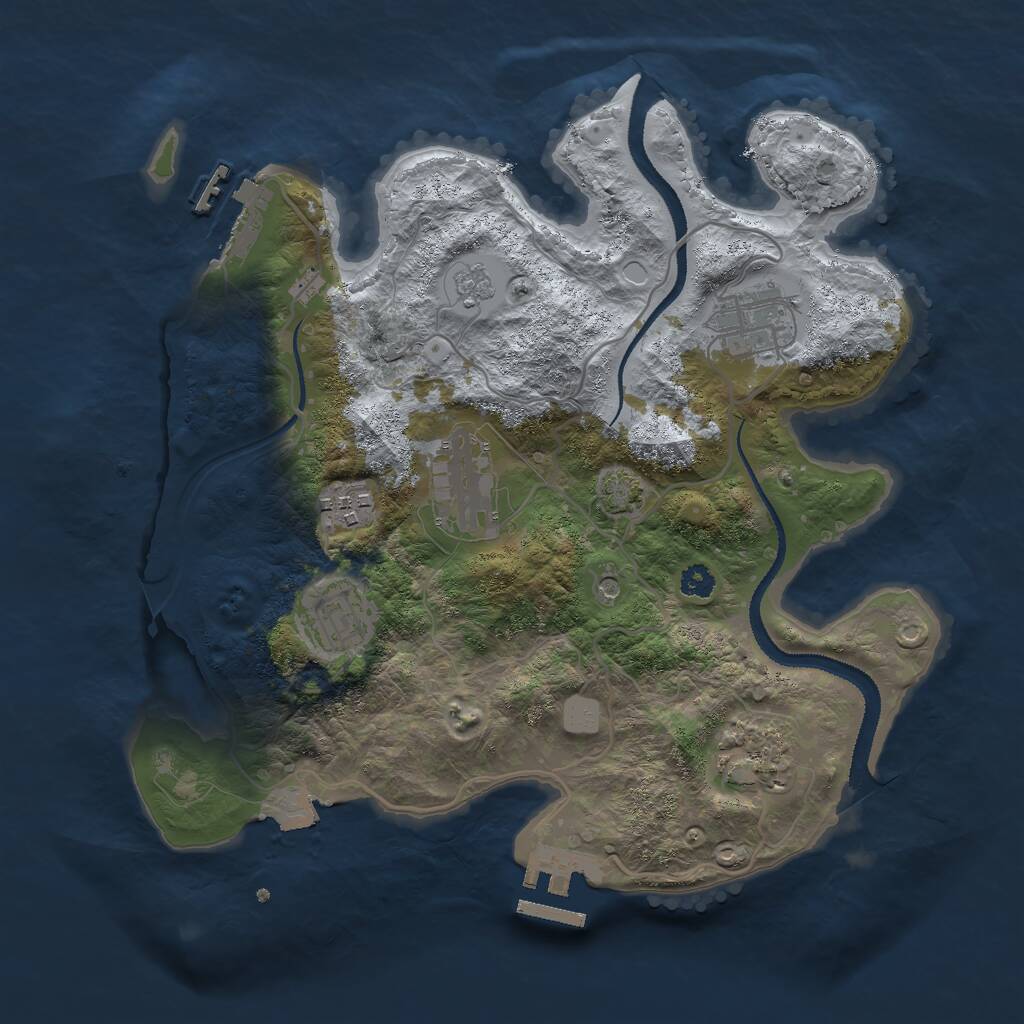 Rust Map: Procedural Map, Size: 3000, Seed: 1525438904, 11 Monuments