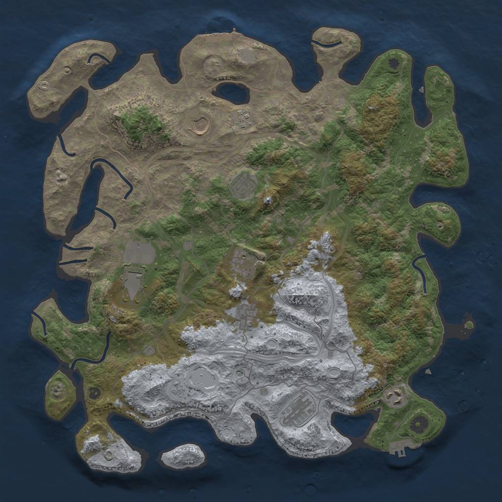 Rust Map: Procedural Map, Size: 4250, Seed: 97295, 17 Monuments