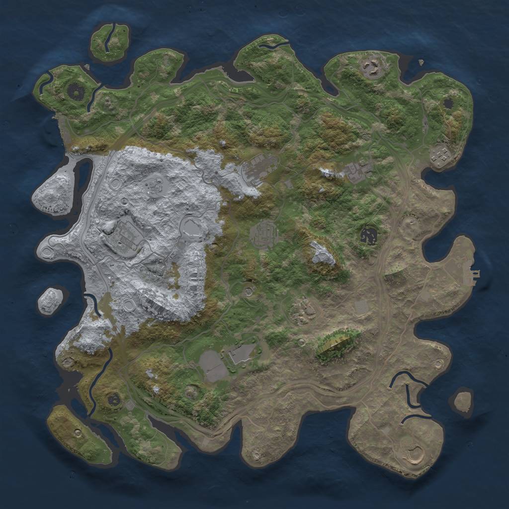 Rust Map: Procedural Map, Size: 4250, Seed: 59142, 19 Monuments