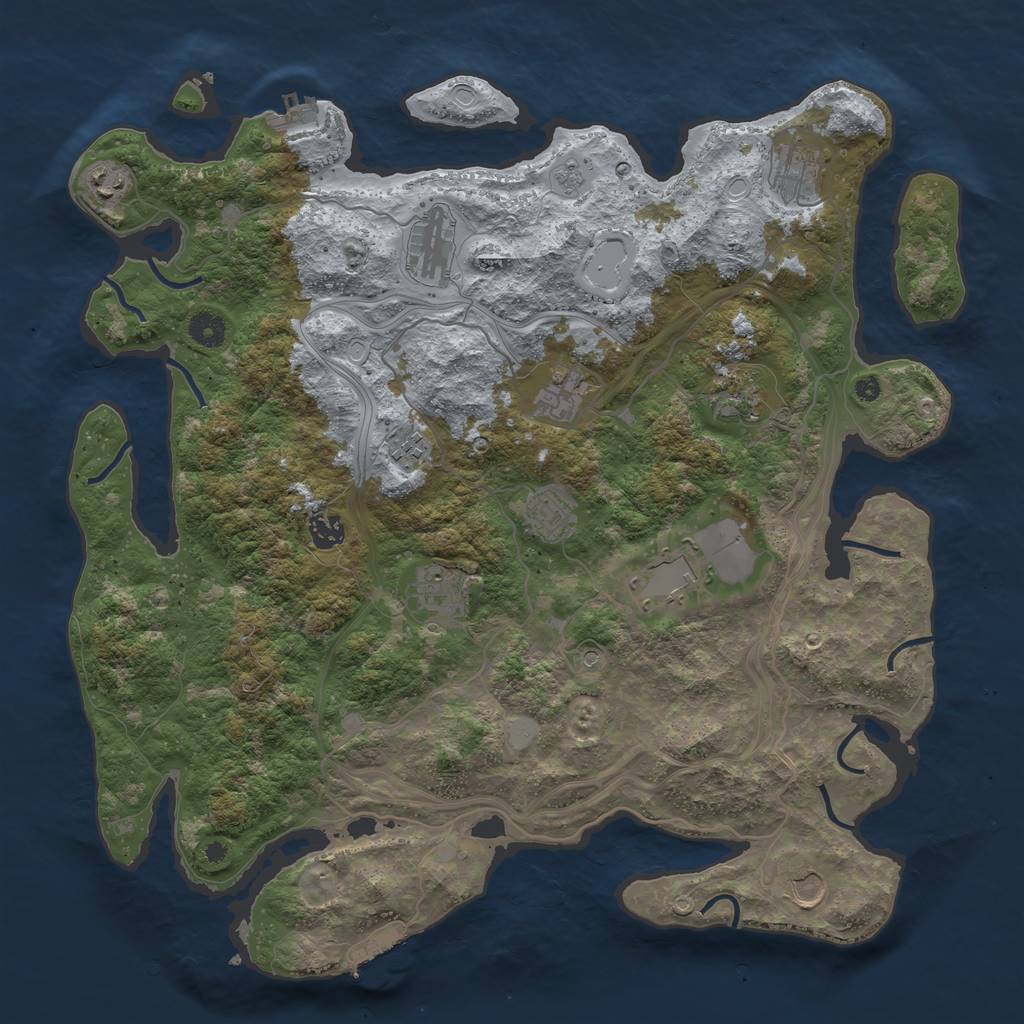 Rust Map: Procedural Map, Size: 4250, Seed: 89989, 20 Monuments