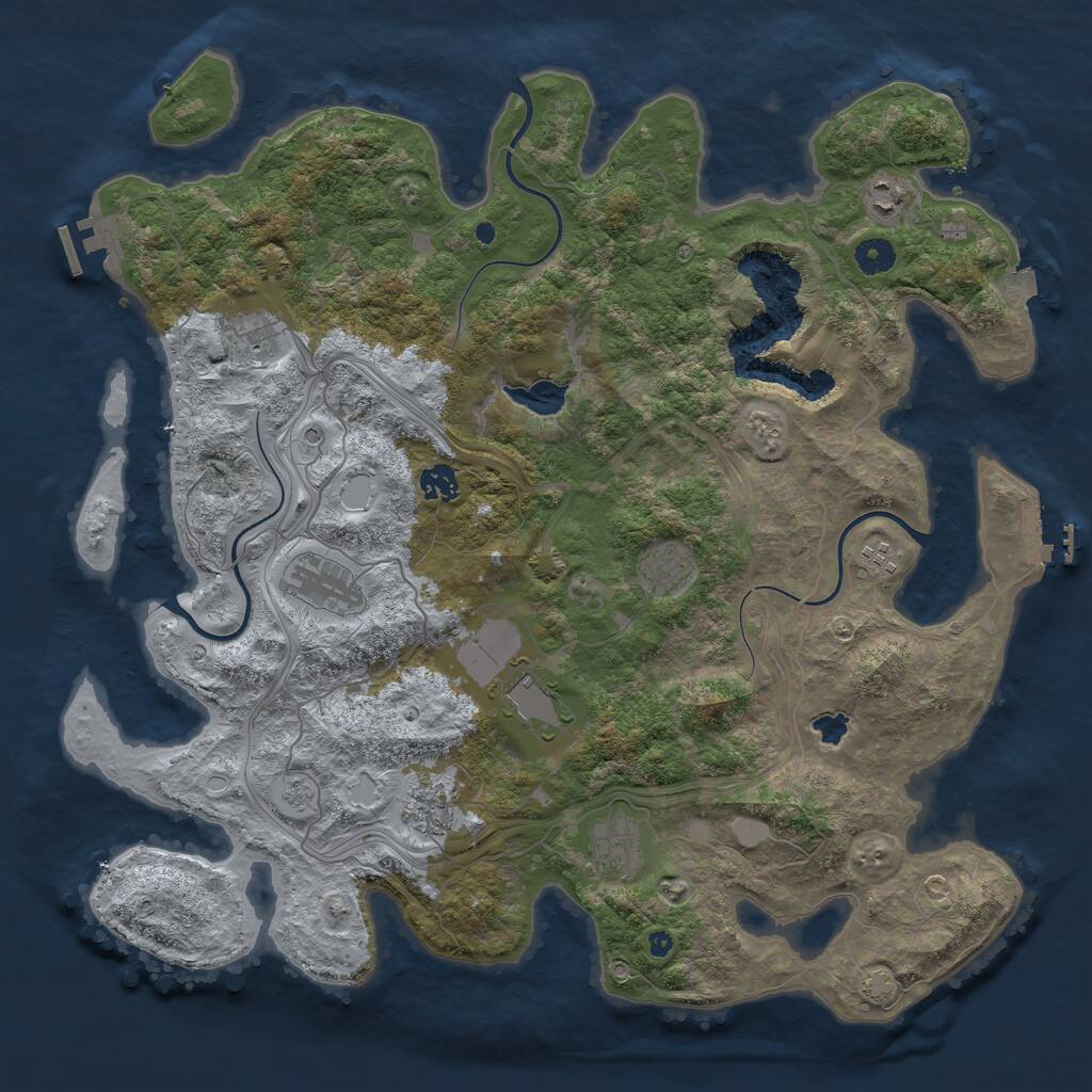 Rust Map: Procedural Map, Size: 4300, Seed: 5885, 15 Monuments