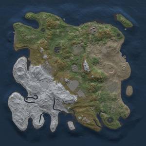 Thumbnail Rust Map: Procedural Map, Size: 3500, Seed: 1377369614, 18 Monuments