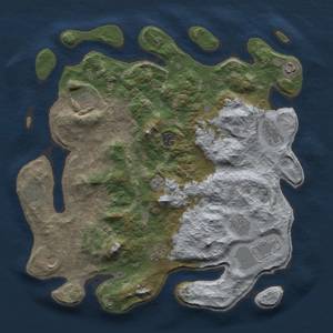 Thumbnail Rust Map: Barren, Size: 4000, Seed: 1524602945, 13 Monuments