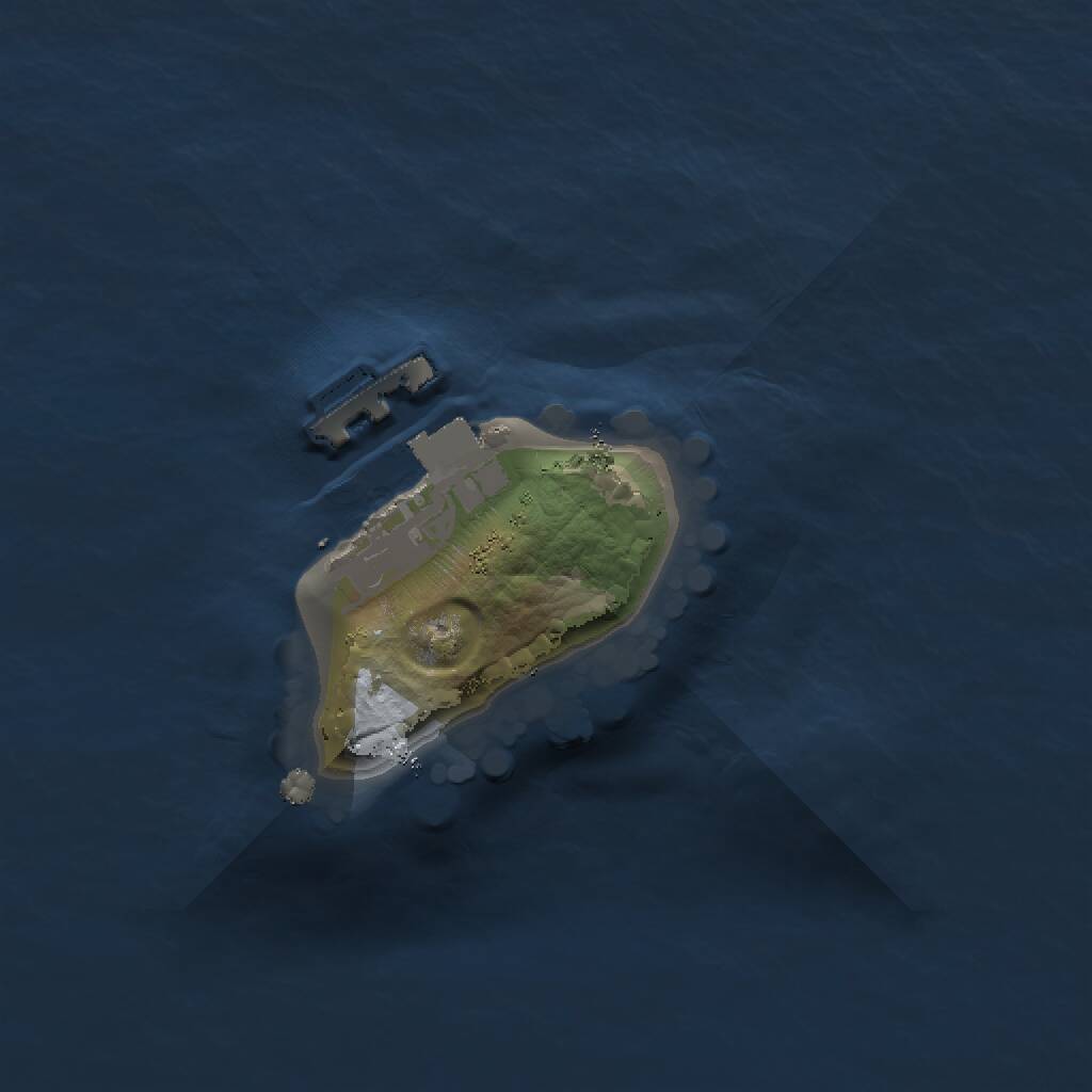 Rust Map: Procedural Map, Size: 1250, Seed: 1342, 2 Monuments