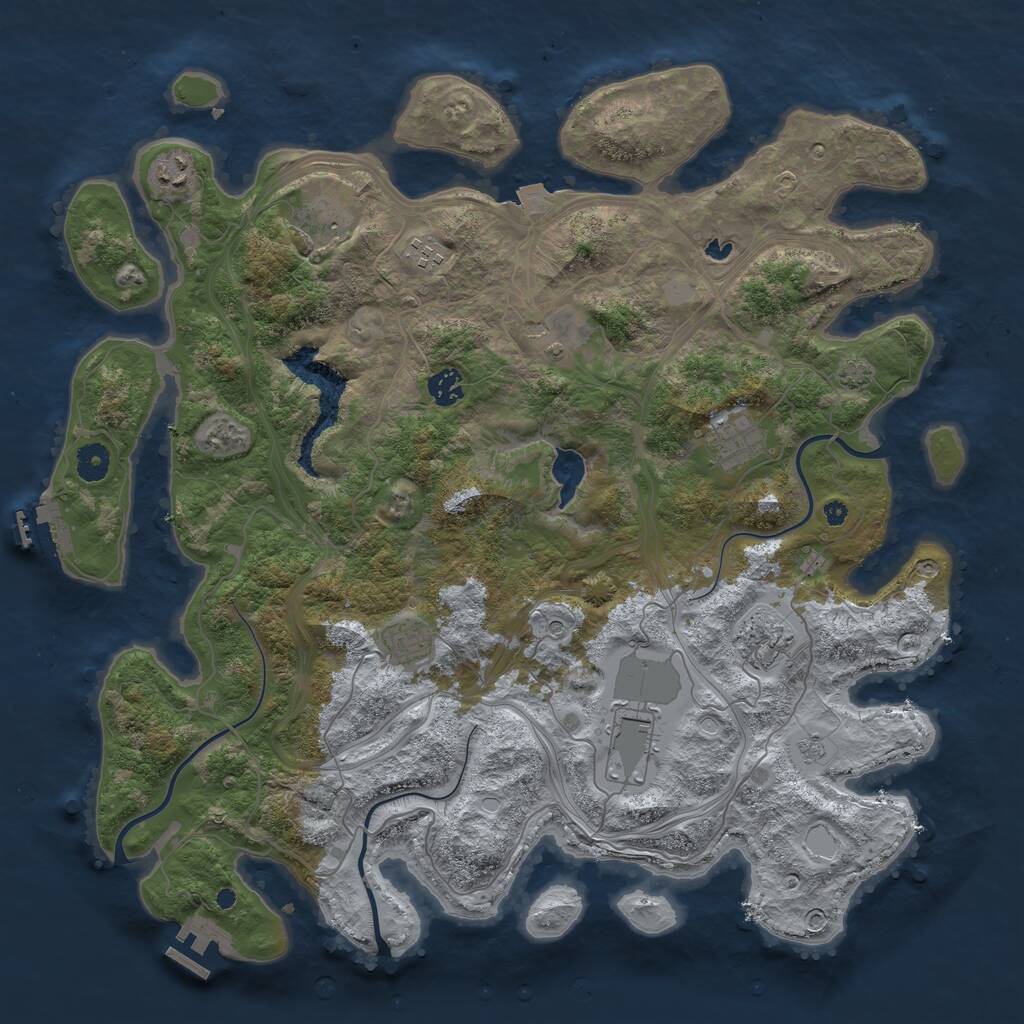 Rust Map: Procedural Map, Size: 4250, Seed: 98466784, 15 Monuments