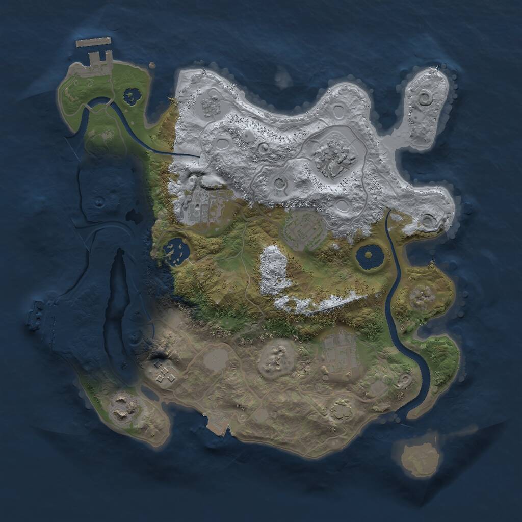 Rust Map: Procedural Map, Size: 3000, Seed: 1379581986, 13 Monuments