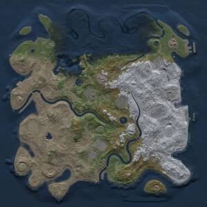 Thumbnail Rust Map: Procedural Map, Size: 4250, Seed: 1244722715, 17 Monuments