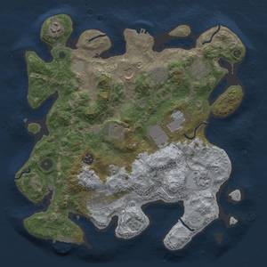 Thumbnail Rust Map: Procedural Map, Size: 3500, Seed: 1992399806, 19 Monuments