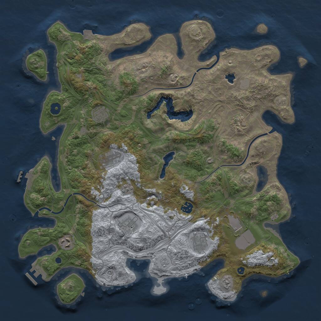 Rust Map: Procedural Map, Size: 4250, Seed: 1525175350, 15 Monuments