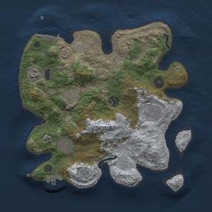 Thumbnail Rust Map: Procedural Map, Size: 3000, Seed: 766156305, 16 Monuments