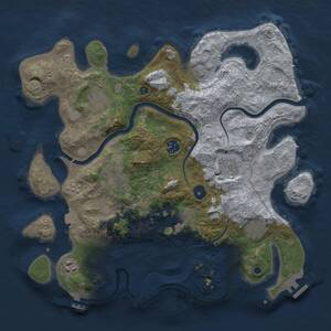 Thumbnail Rust Map: Procedural Map, Size: 3751, Seed: 48738, 14 Monuments