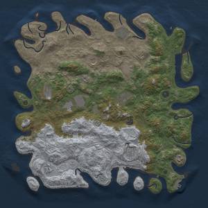 Thumbnail Rust Map: Procedural Map, Size: 4500, Seed: 279660810, 20 Monuments